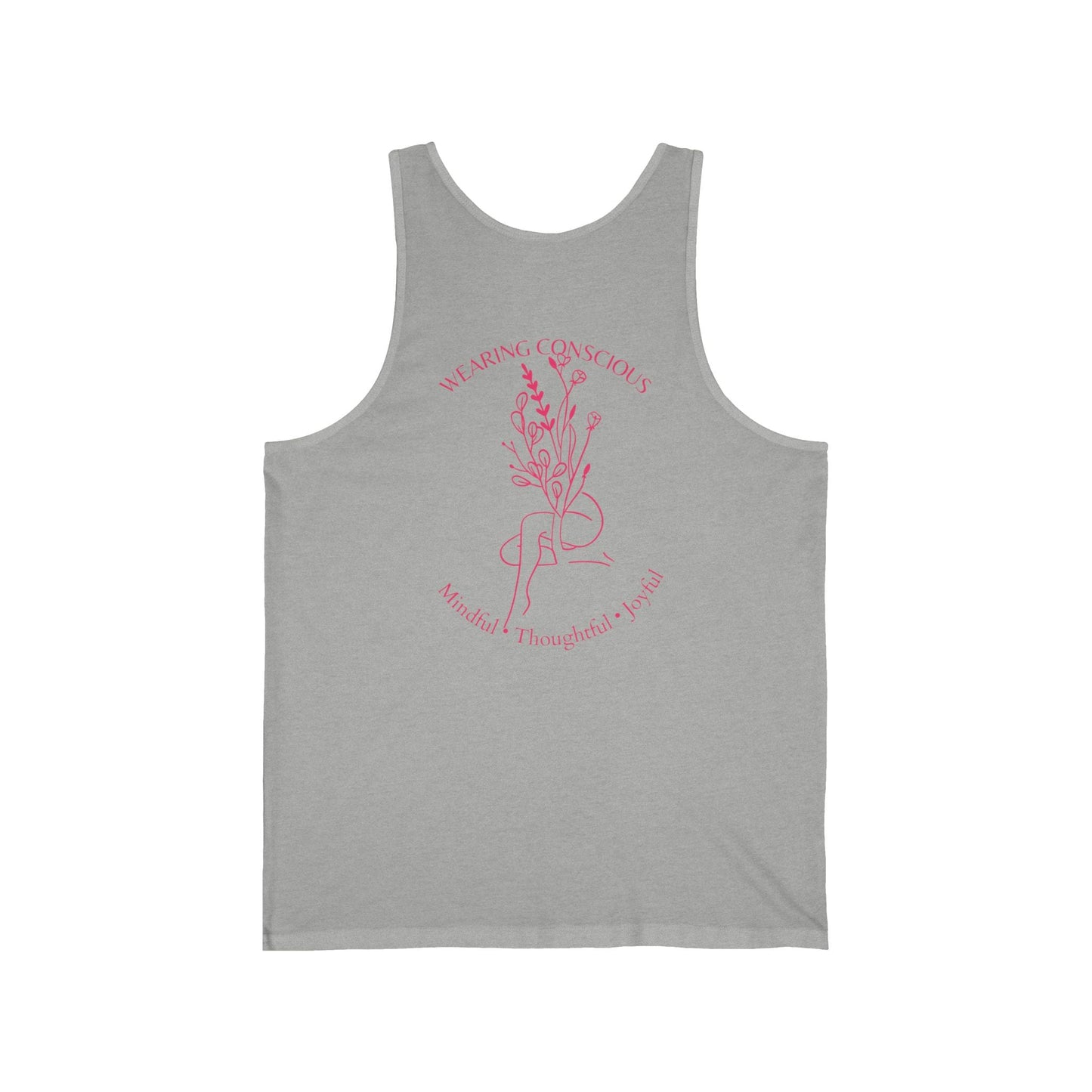 Two-Sided Mindful Thoughtful Joyful Athletic Tank - Unisex Fit