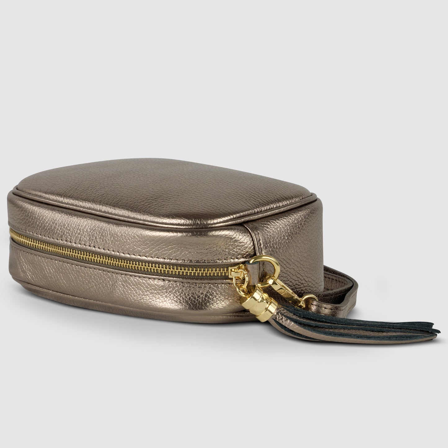 Italian Genuine Metallic Calf Leather Crossbody Bag 231302
