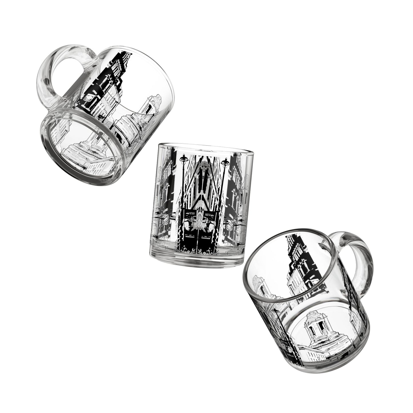 Glass Mug - "A Grand Place" - 10 oz