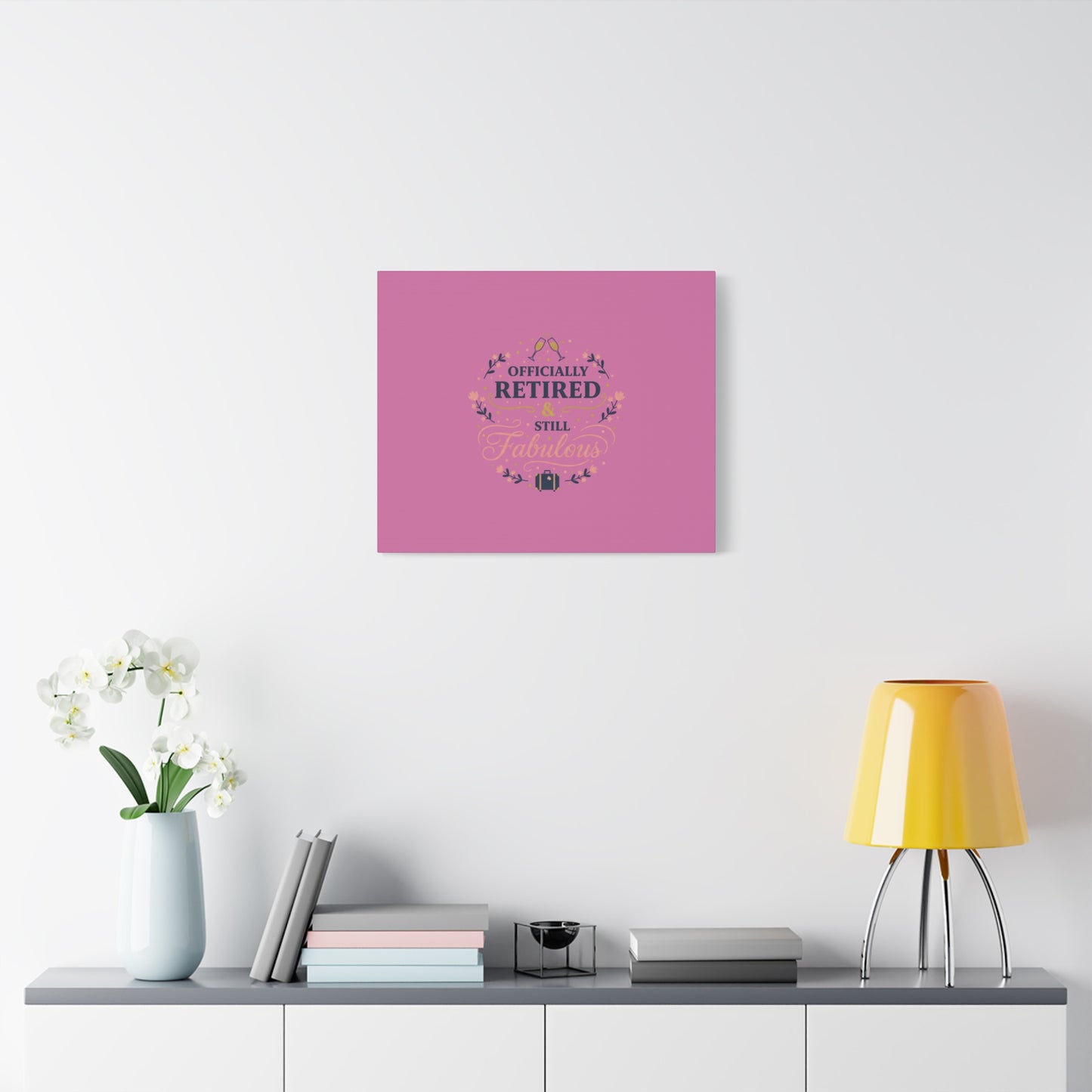 Officially Retired & Still Fabulous Canvas, retirement gifts for women | personalized retirement gifts