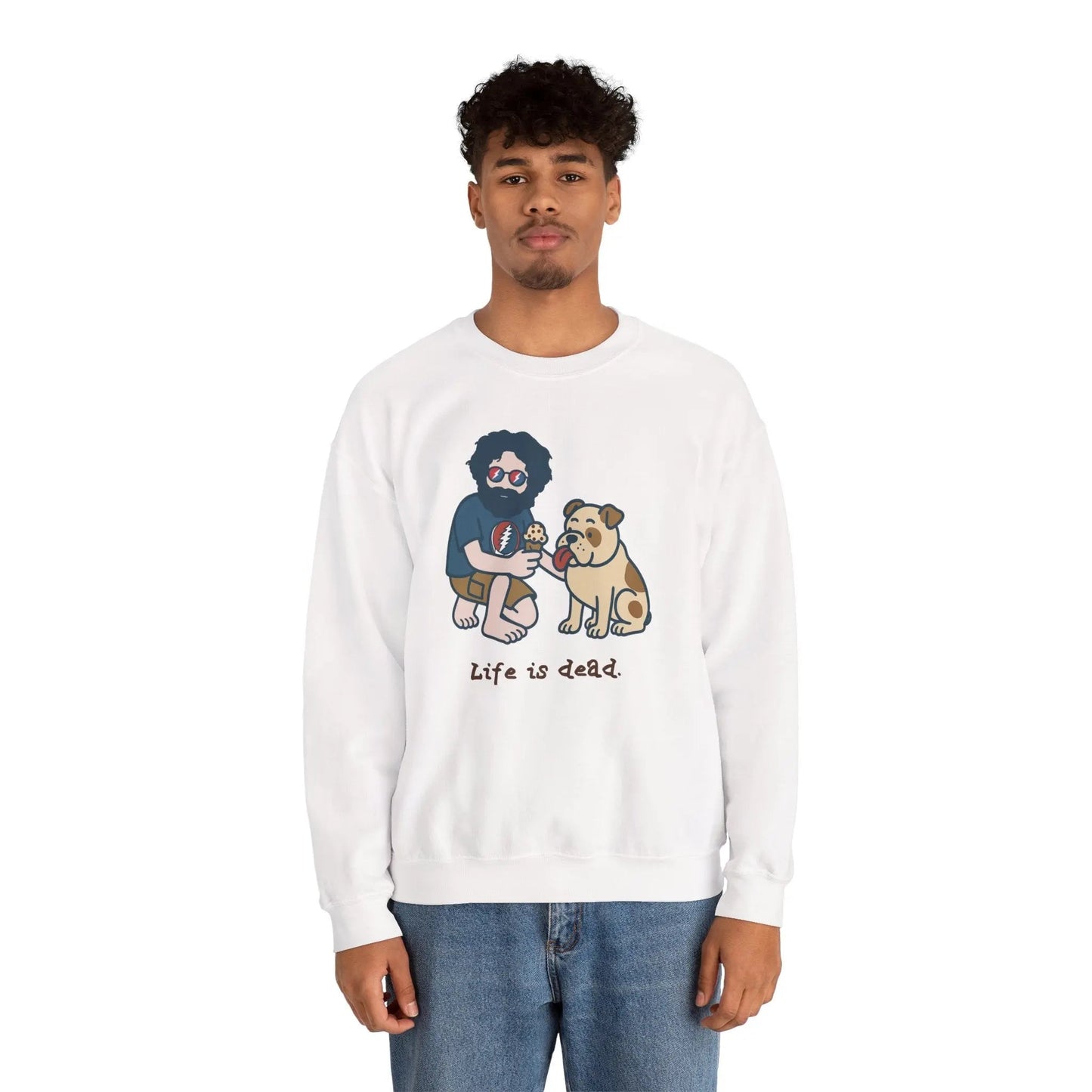 Jerry and Frank Are Sharin' | Life is dead.® Crewneck | Grateful Dead