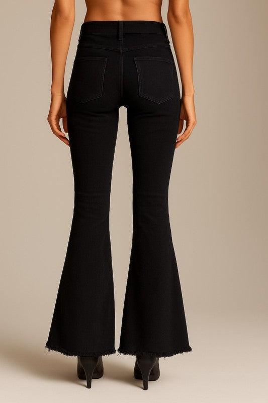 GJG Denim Burnt Orange Suede Bell Bottom Jean