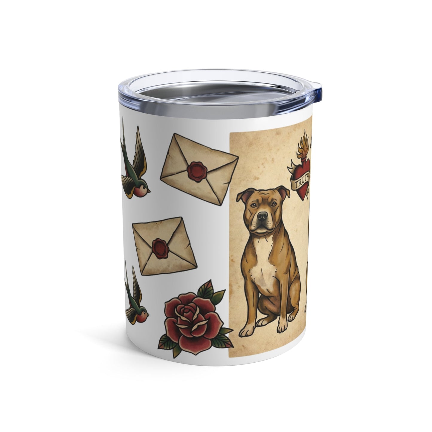 Tattoo Parlor Pups - True Love Tails 12oz Short Tumbler