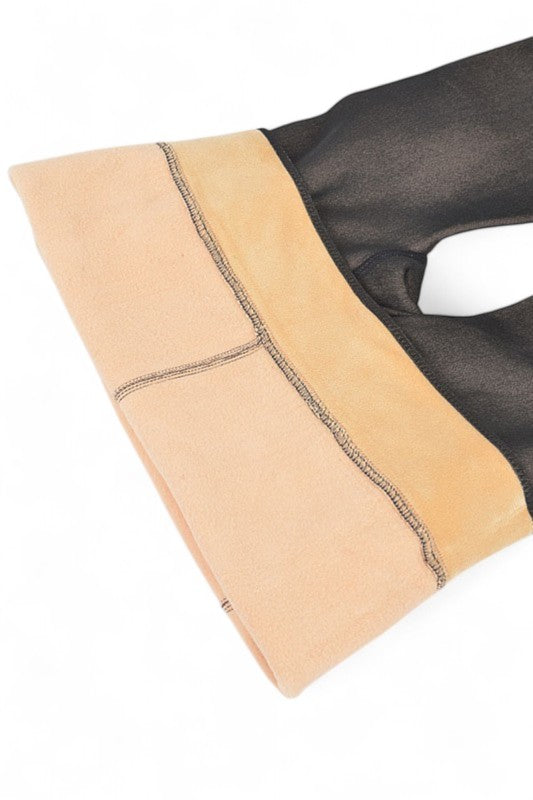 Fleece Lined Faux Sheer Tights