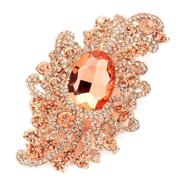 Sophisticated Duke Bloom Rhinestone Brooch Pin