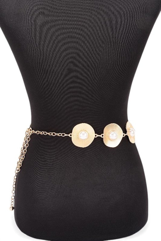 Pearl Studs Iconic Chain Belt