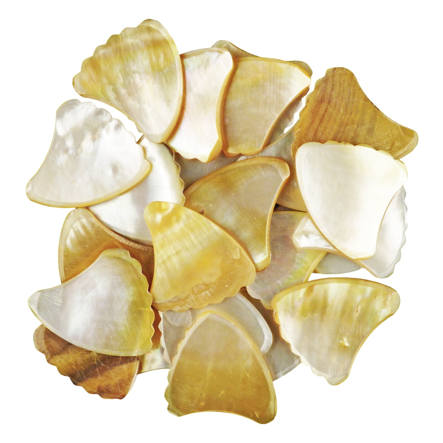 Gold Abalone Shell Guitar Or Bass Pick - 2.0 mm - 390 Wedge Shark Fin Shape - Handmade Specialty Exotic Luxury Plectrum