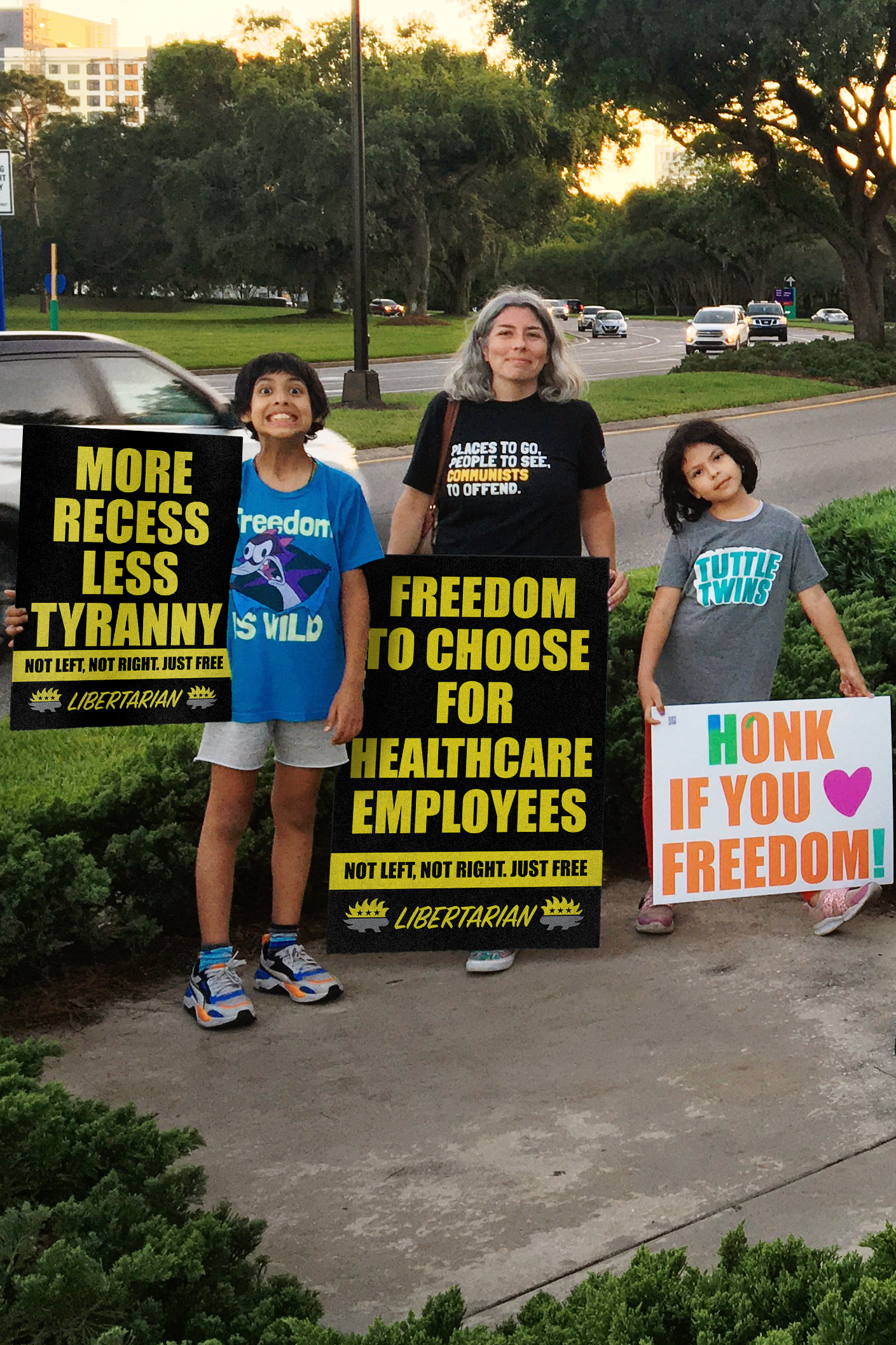 Freedom to Choose for Healthcare Employees - Profits for Protests Adult Sign (24" x 36")