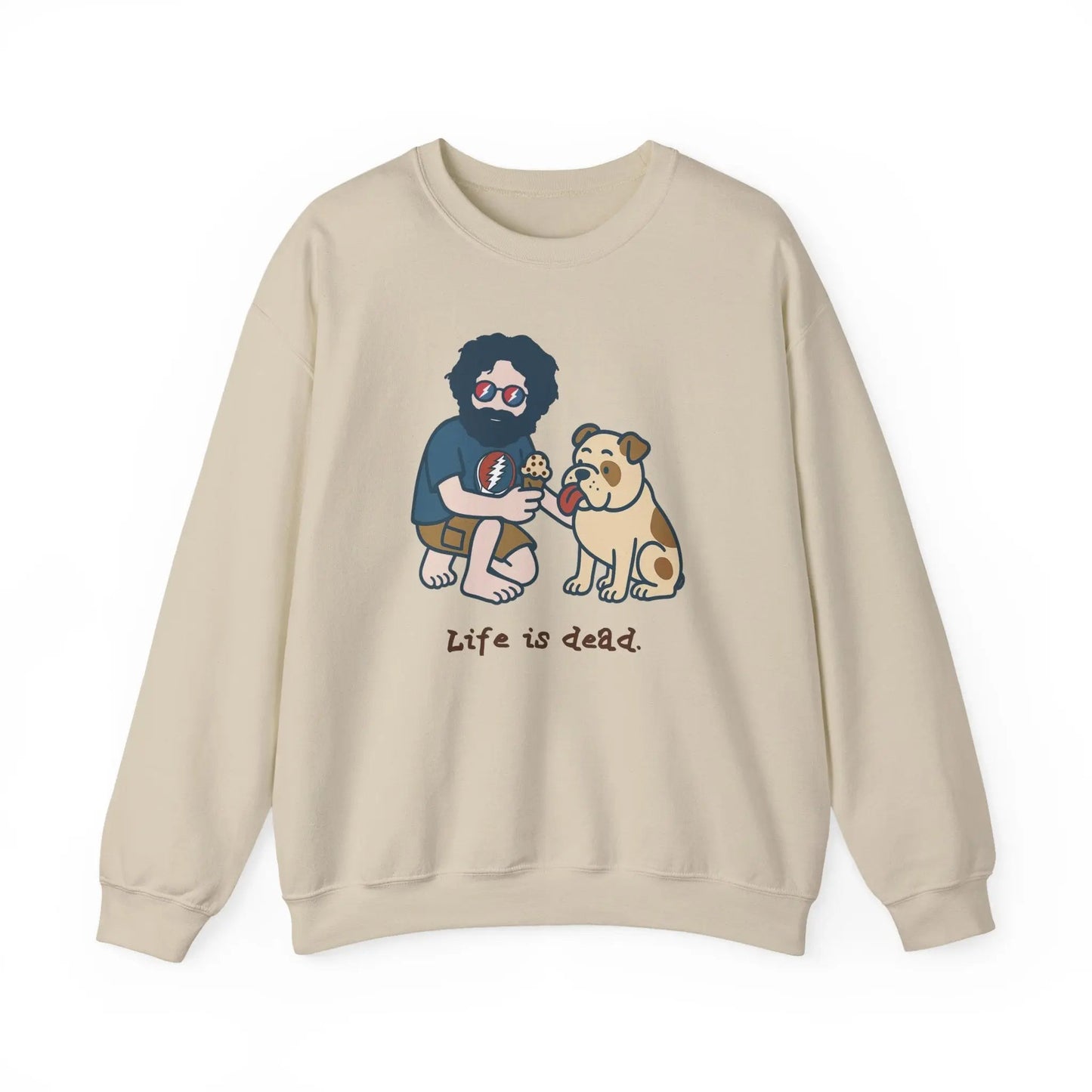 Jerry and Frank Are Sharin' | Life is dead.® Crewneck | Grateful Dead