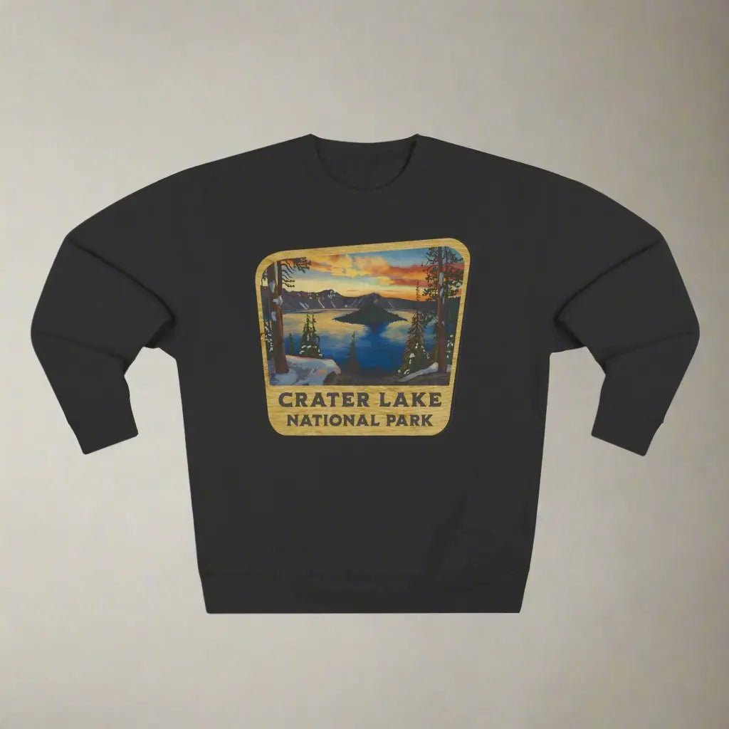 Crater Lake National Park Crewneck Sweatshirt Wood Sign