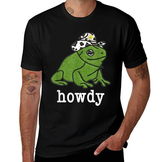 Howdy Frog, Frog Meme, Meme Frog Funny, Parody Humor  Wrinkle-resistant T-Shirt