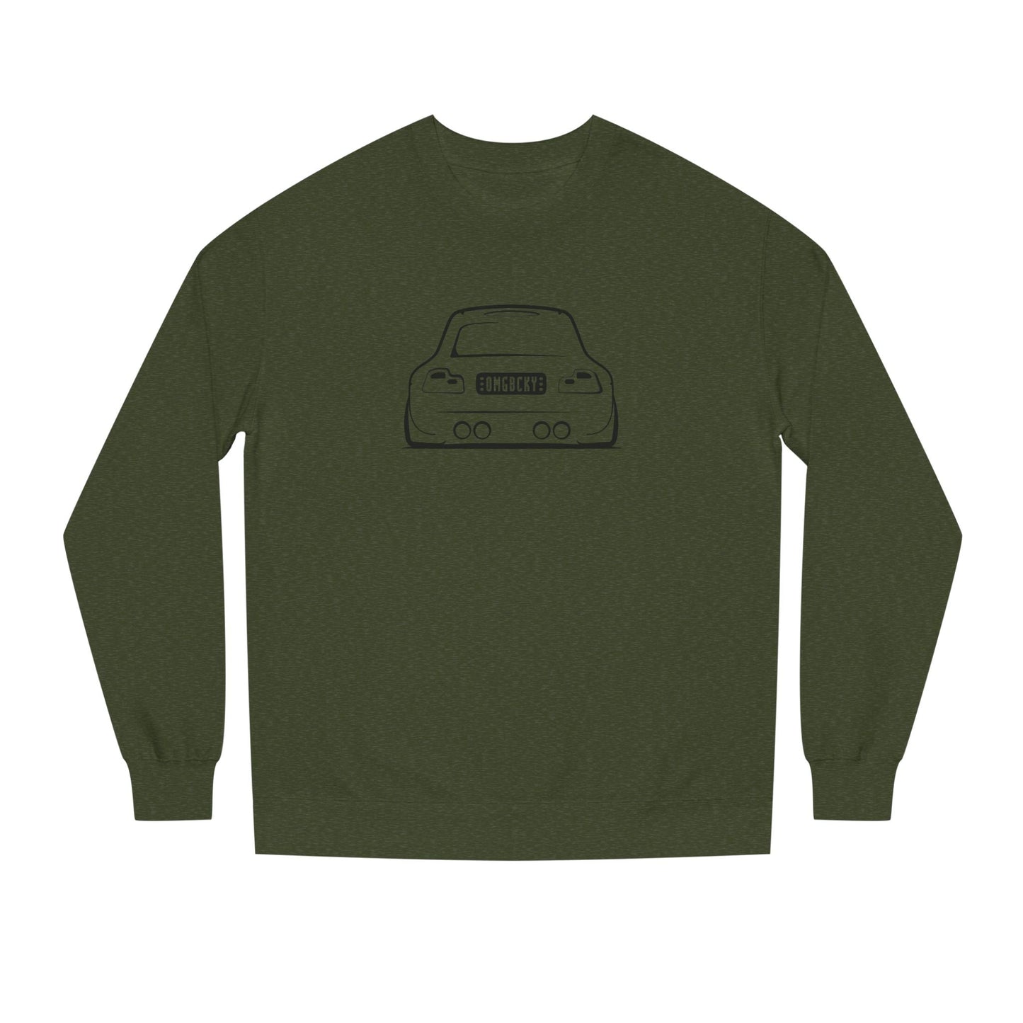 OMGBCKY Black Coupe Silhouette Sweatshirt - Unisex Independent Trading Company Crew Neck Fleece Sweatshirt