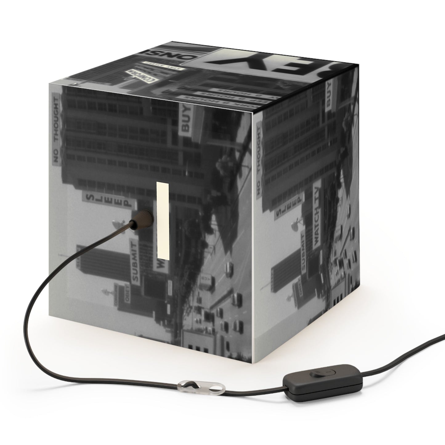 Retro Urban Light Cube Lamp - "They Live"