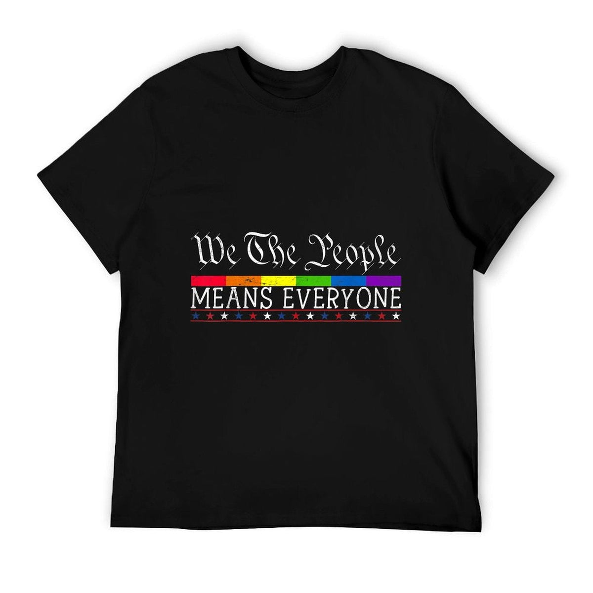 We The People Means Everyone US Constitution LGBT Pride Polyester Blend T-Shirt