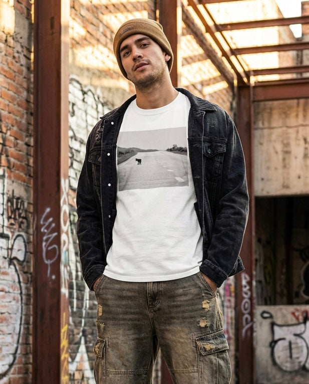 Lone Coyote, Wildlife Apparel, Eco-Friendly Fashion, Moss Apparel, Unisex T-Shirt