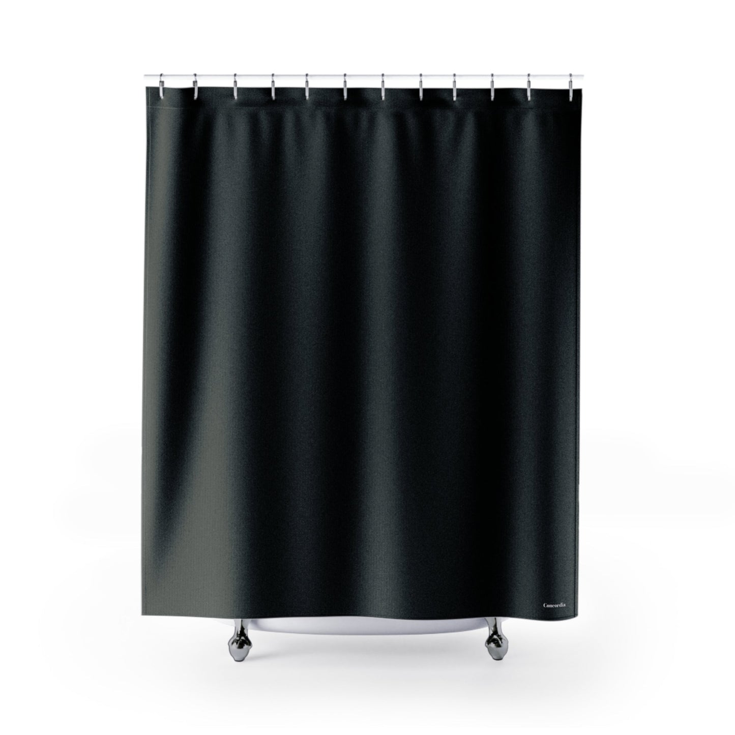 Elegant Black Shower Curtain for a Modern Bathroom Decor