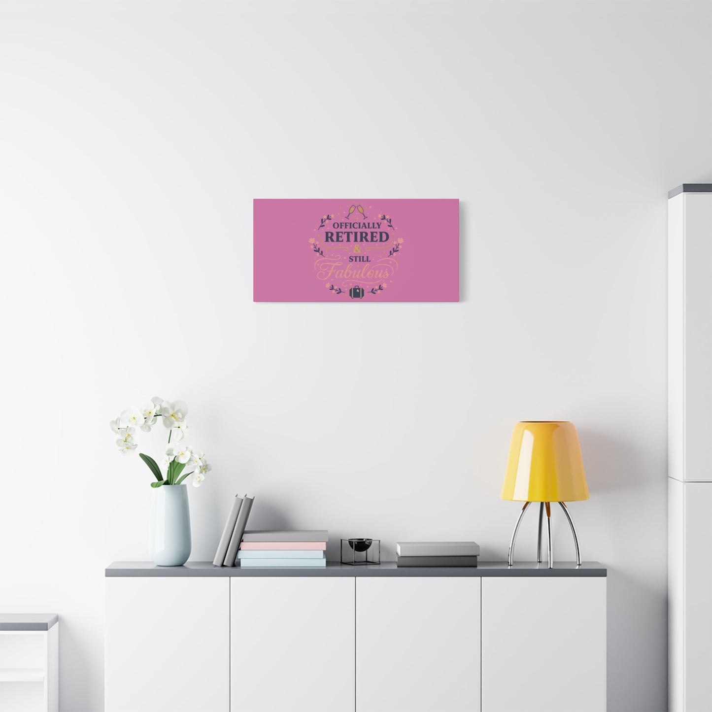 Officially Retired & Still Fabulous Canvas, retirement gifts for women | personalized retirement gifts