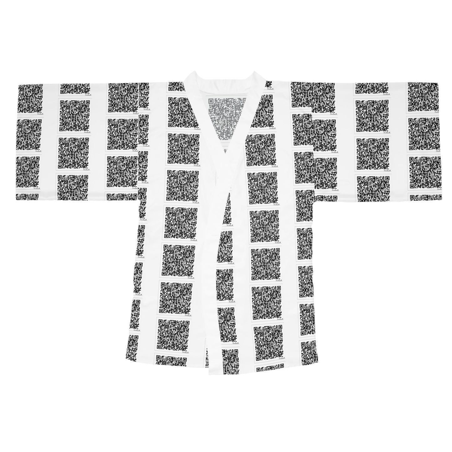 Long Sleeve Kimono Robe- "Scan Me"