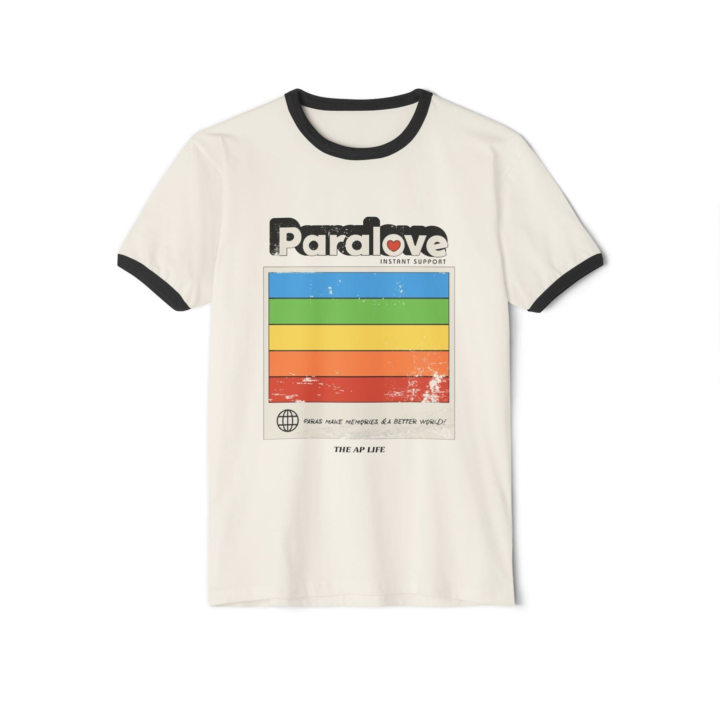 Para Love - Instant Support - Adult Unisex Cotton Ringer T-Shirt