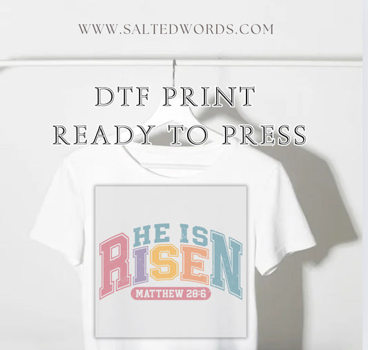 He is Risen DTF print