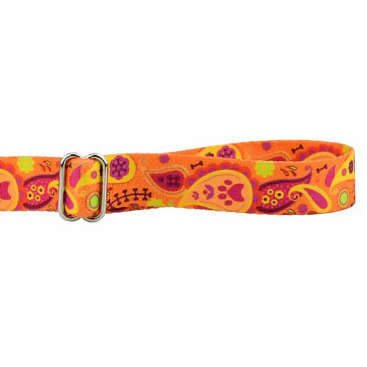 Orange Paisley Dog Leash – EarthStyle 2 Hounds Design