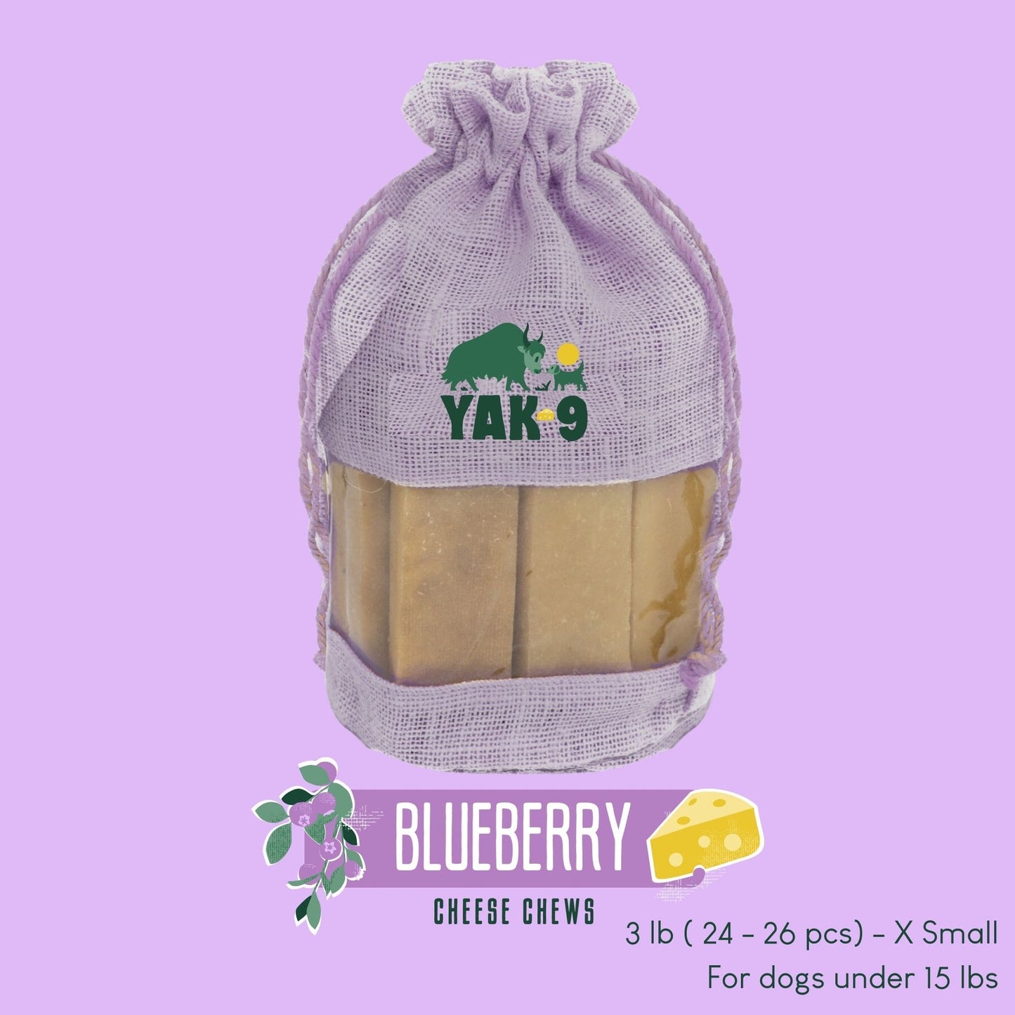 Blueberry Cheese Chews for Dogs