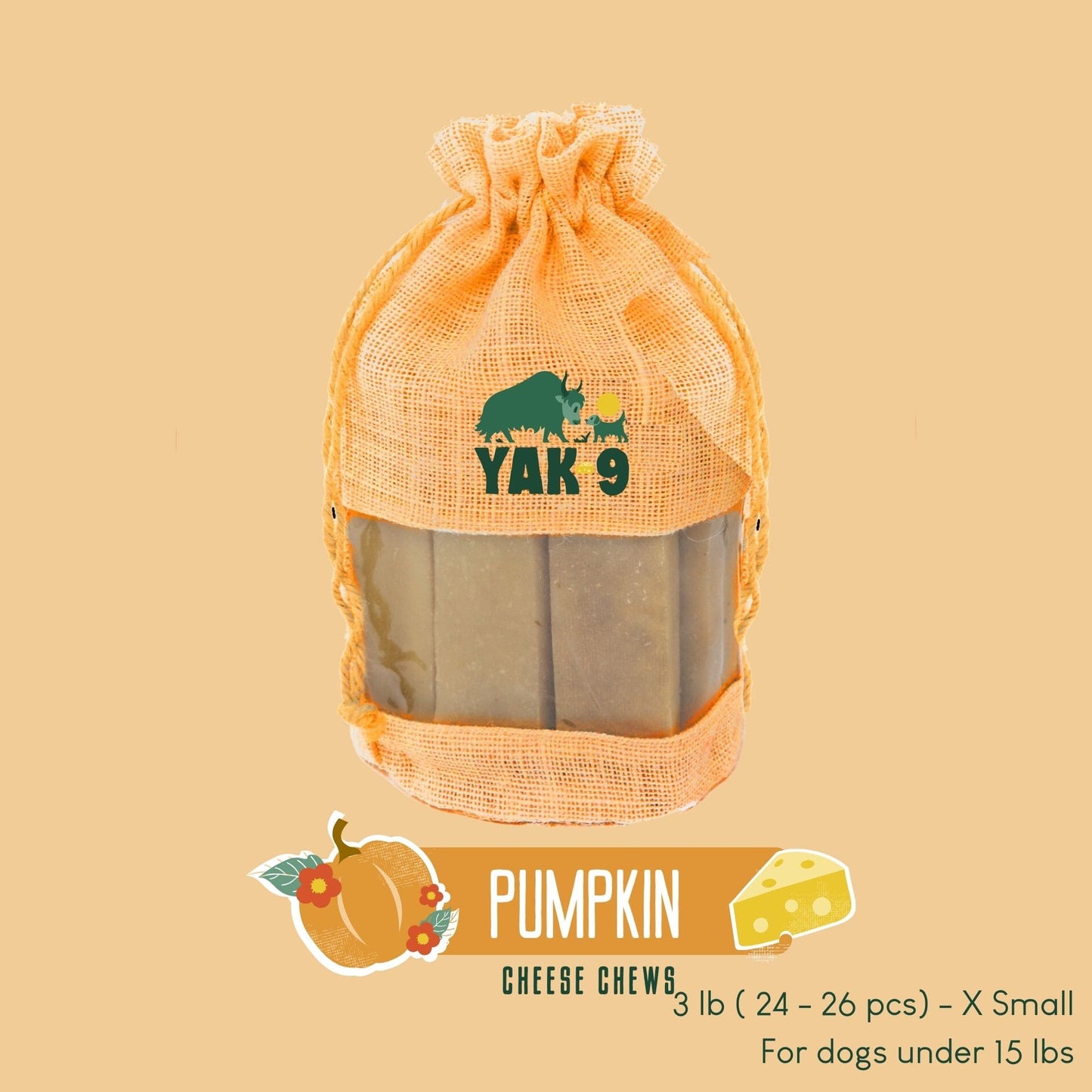 Pumpkin Cheese Chews for Dogs