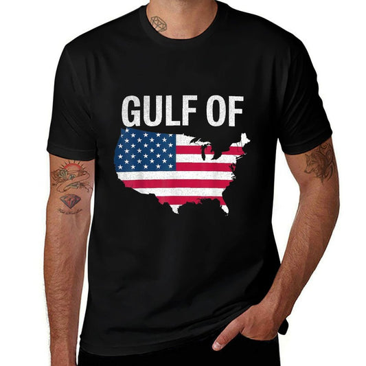 Gulf of USA American Flag Cotton T-Shirt