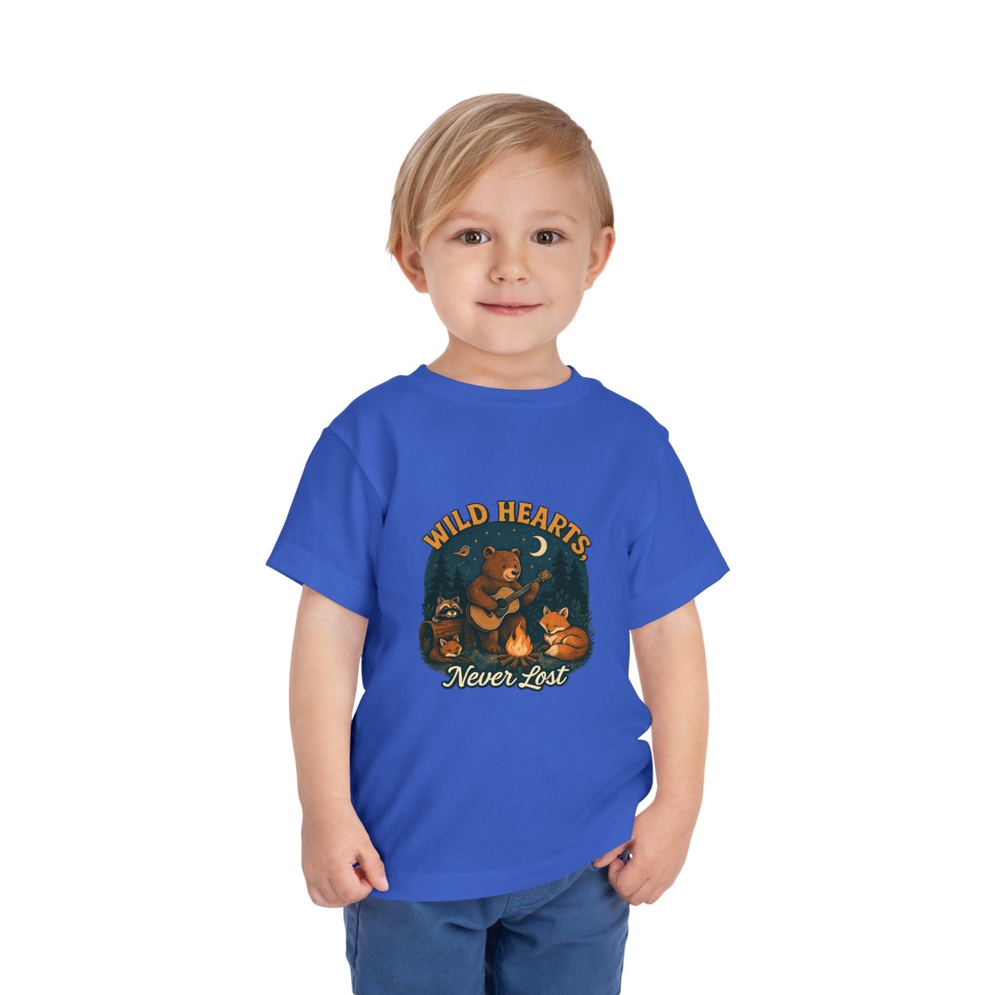 "Wild Hearts Never Lost" Bear Guitar Campfire - Toddler Tee
