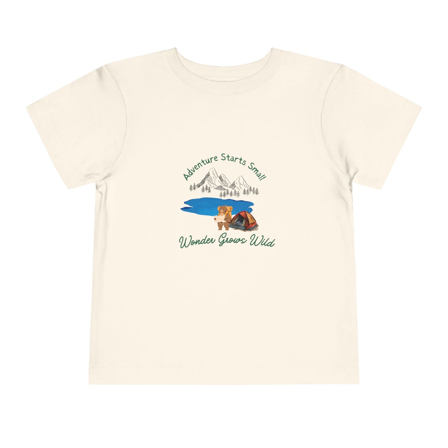 "Adventure Starts Small" Woodland Camper Graphic - Toddler Tee