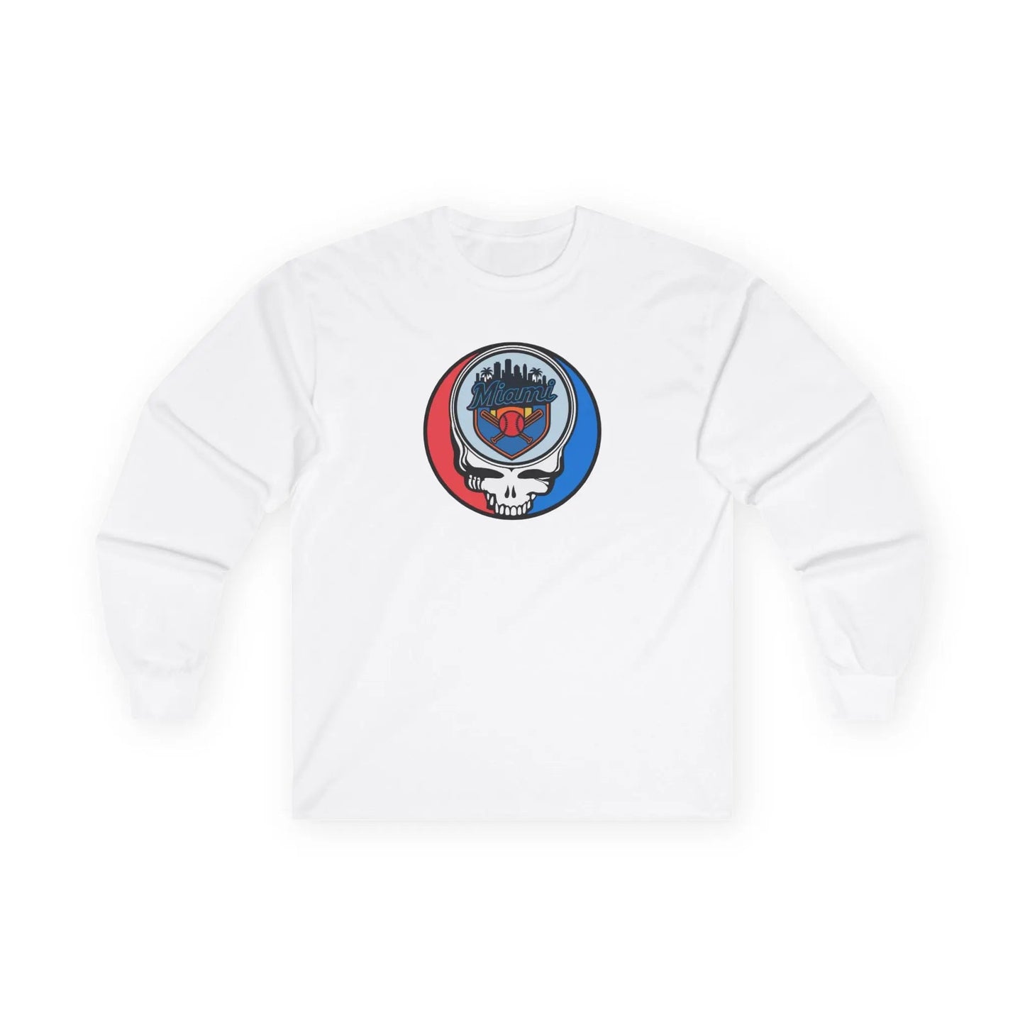 Miami Marlins Original Stealie Grateful Dead Long Sleeve Shirt