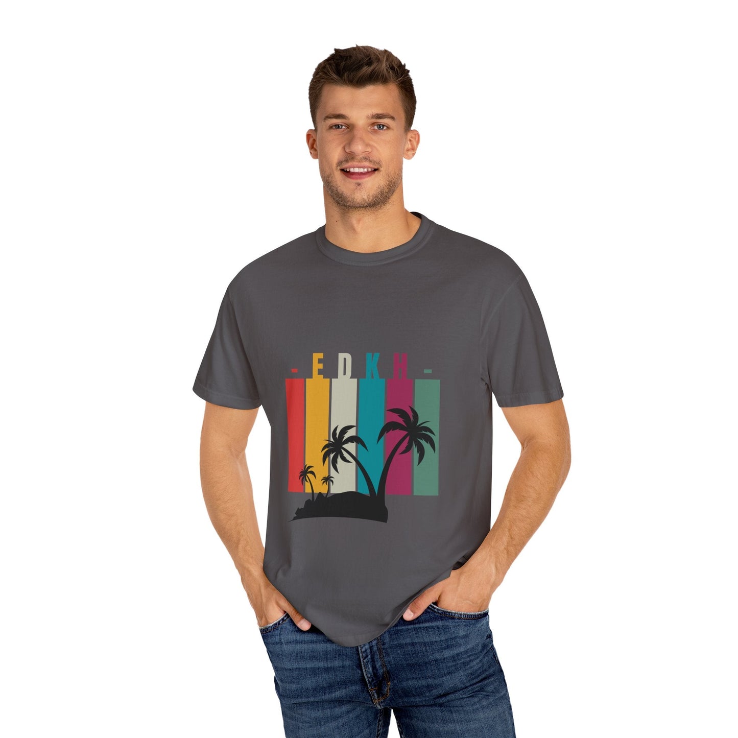 EDK Beach Vibes Unisex Garment-Dyed T-Shirt | Retro Summer Style