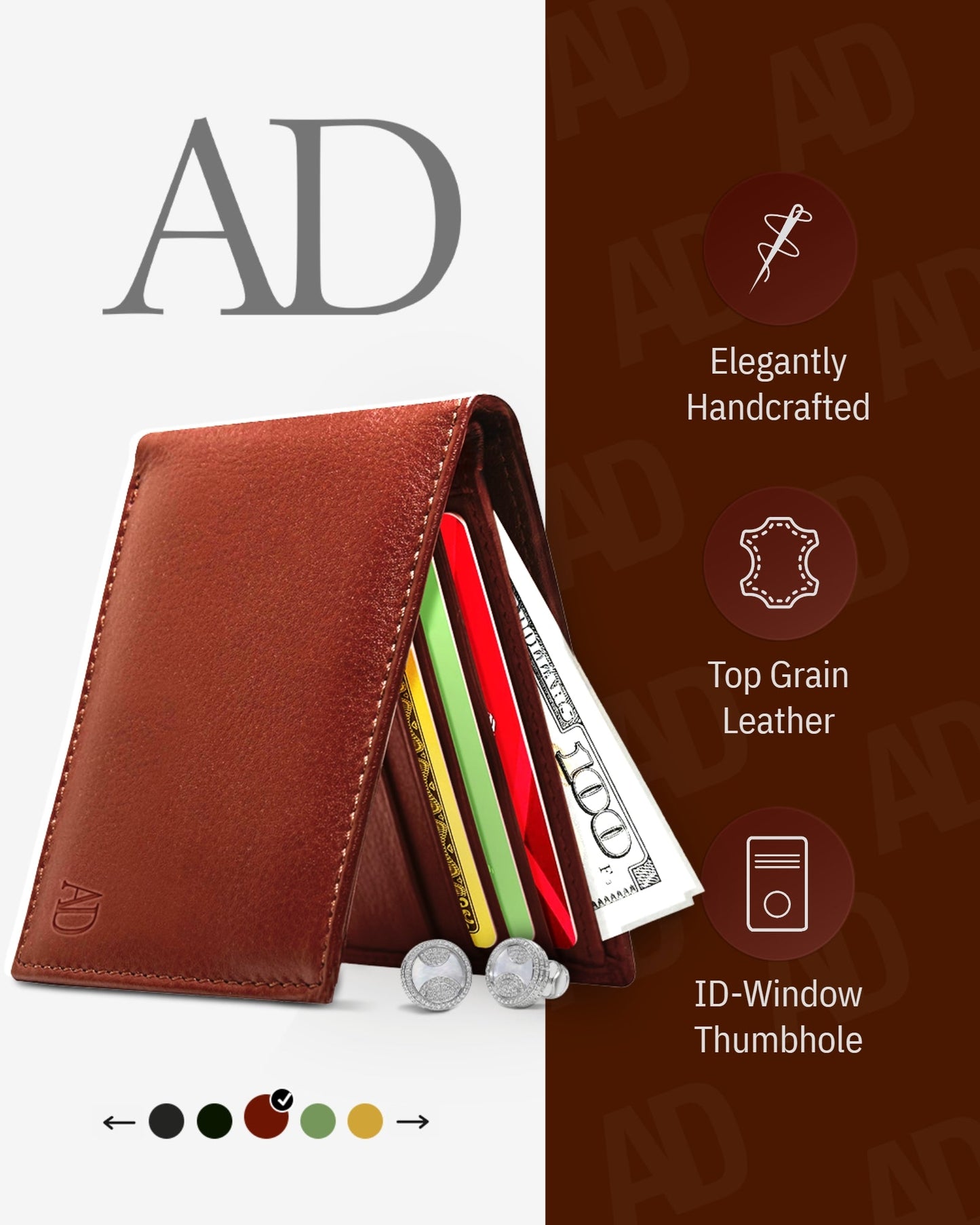 Slim Bifold Wallet With ID Window