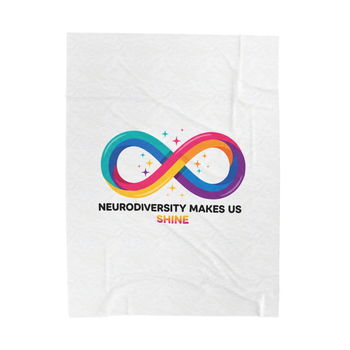 Neurodiversity Makes Us Shine Velveteen Blanket | Autism Acceptance, Autistic Pride