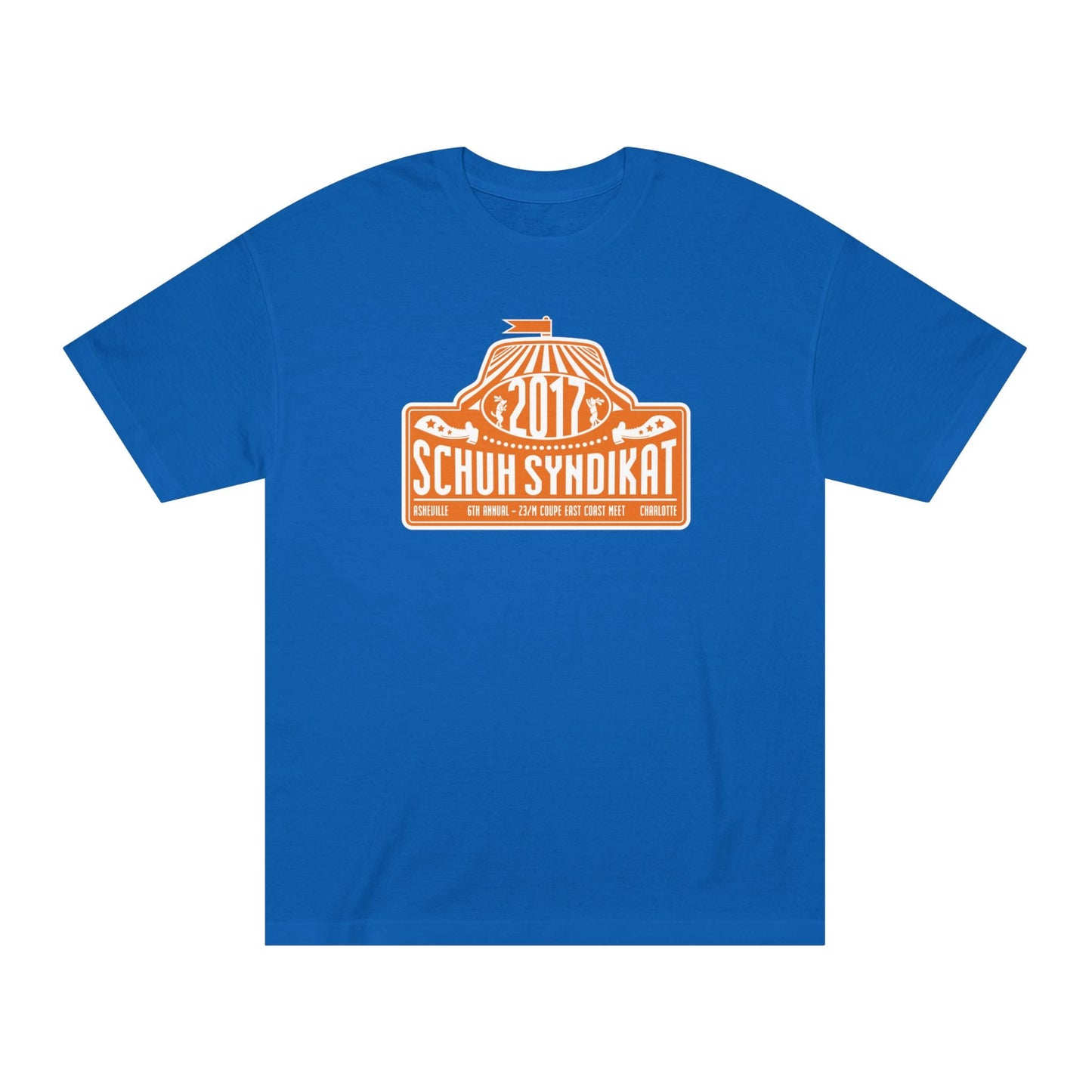 Schuh Syndikat "Rally Plate" Tee - Unisex American Apparel Classic T-Shirt