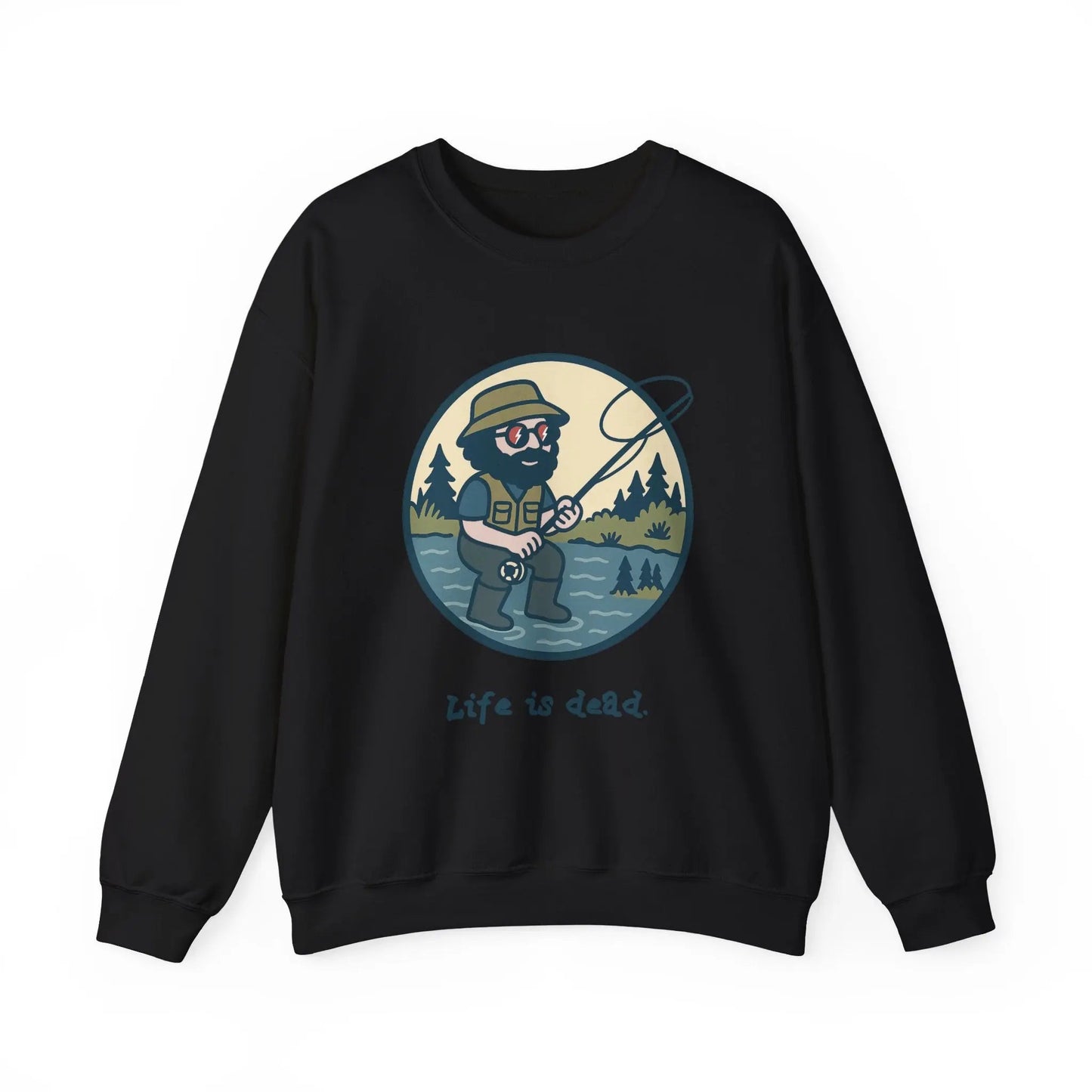 Fly Fishin' Jerry | Life is dead.® Crewneck | Grateful Dead