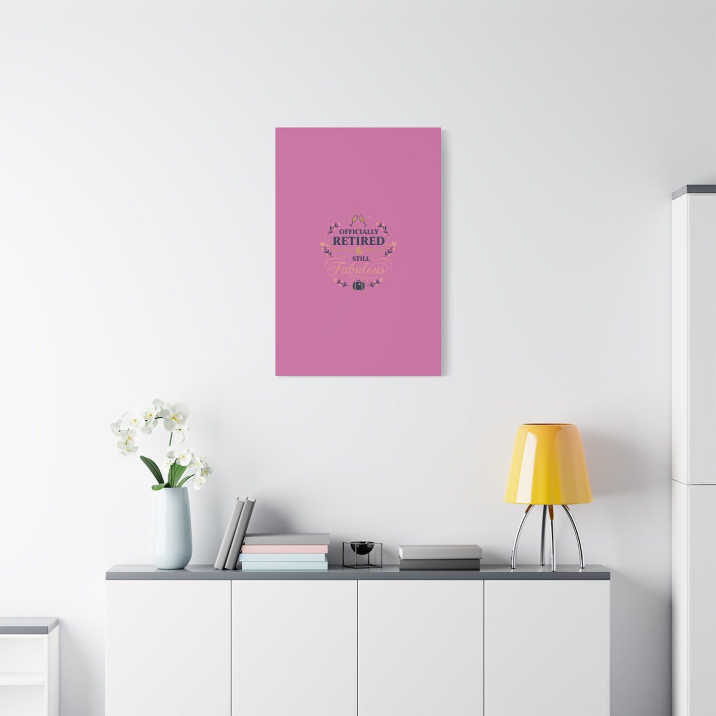 Officially Retired & Still Fabulous Canvas, retirement gifts for women | personalized retirement gifts