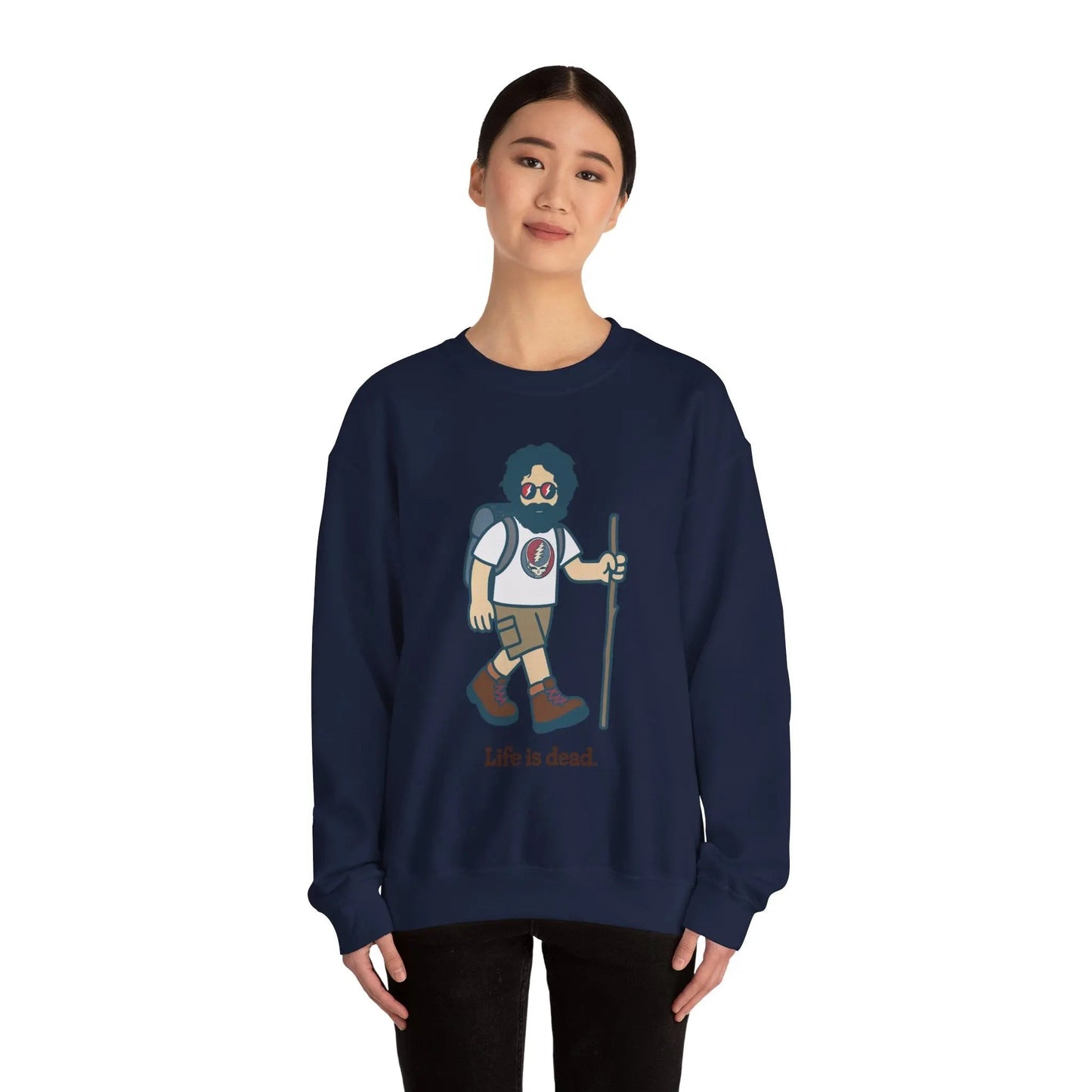 Hikin' Jerry | Life is dead.® Crewneck | Grateful Dead