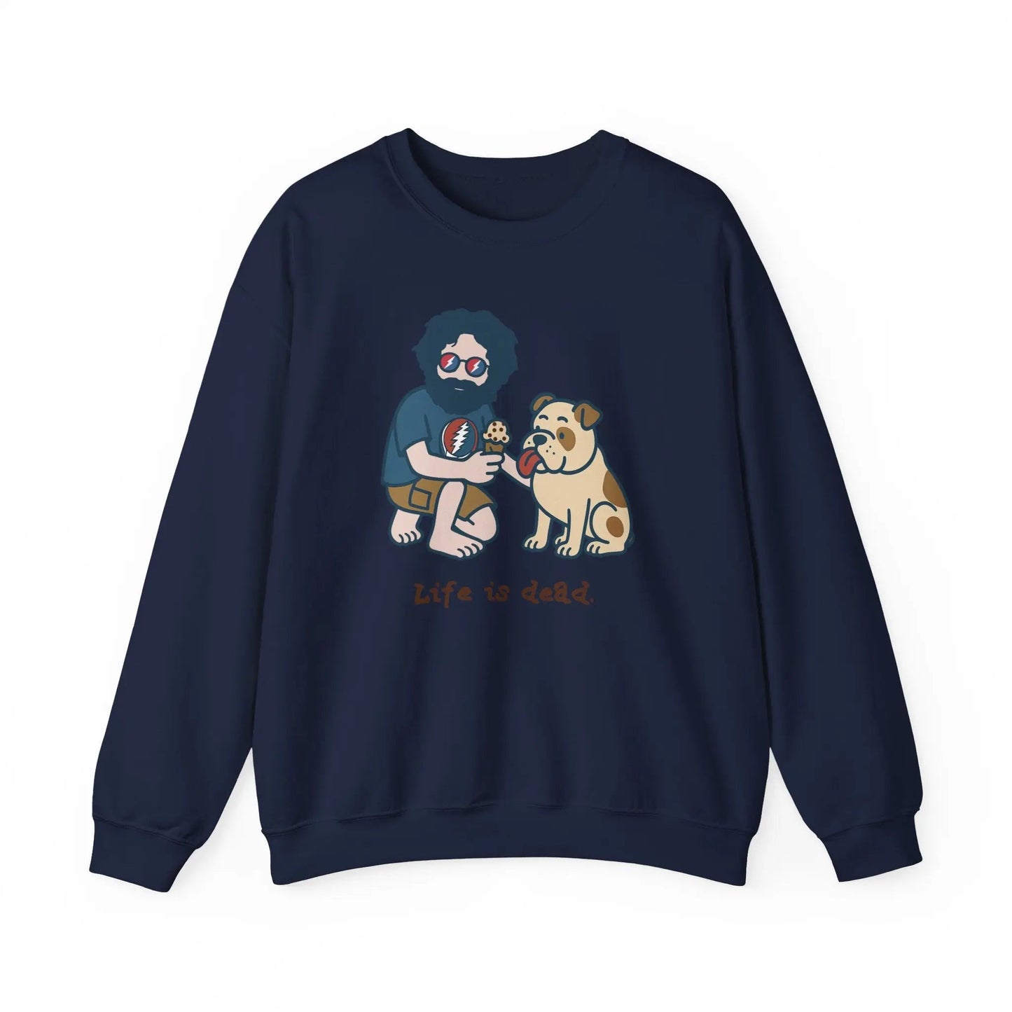 Jerry and Frank Are Sharin' | Life is dead.® Crewneck | Grateful Dead