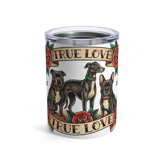 Tattoo Flash Pups - Loyal Hearts 12oz Short Tumbler