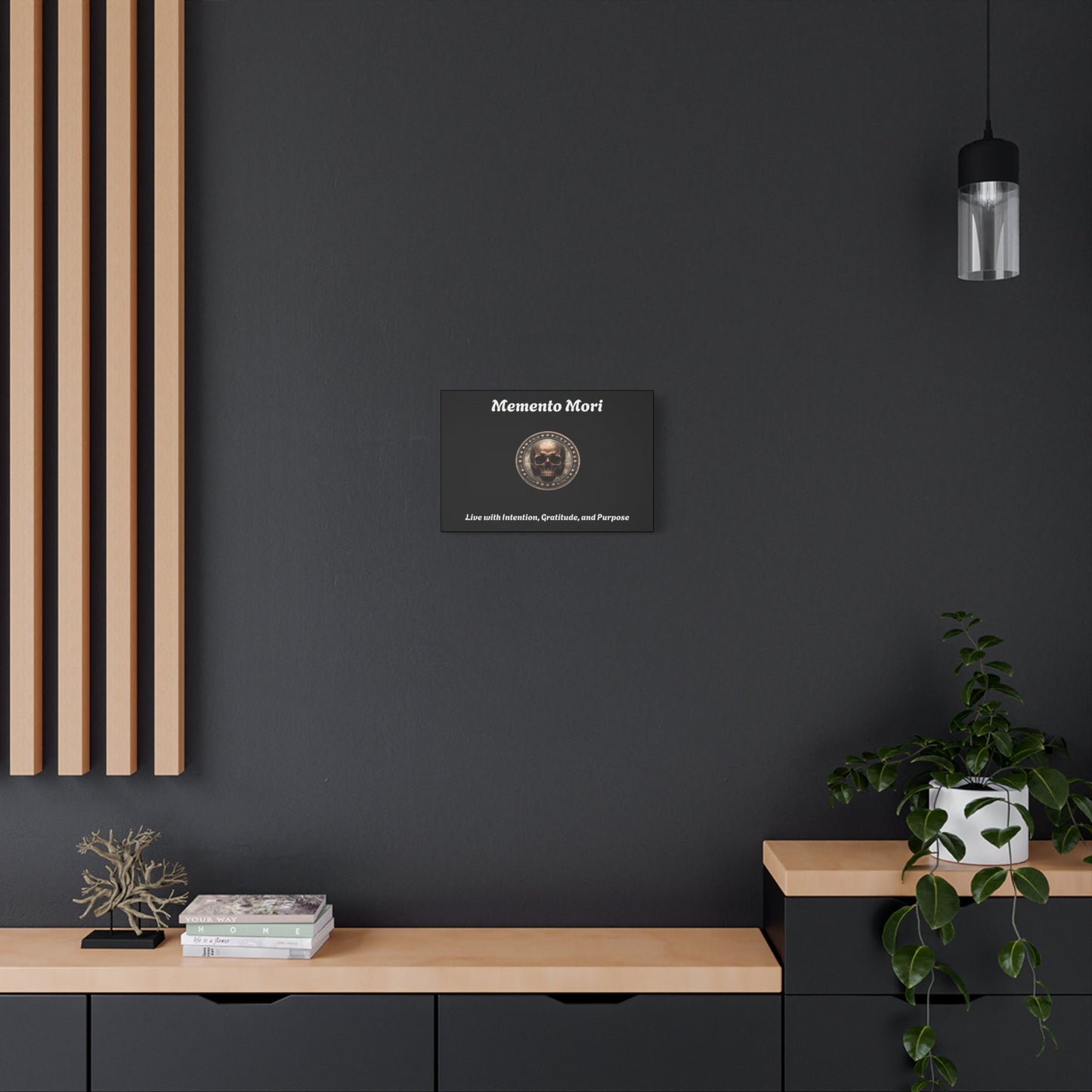 "Memento Mori" Matte Canvas - Inspirational Wall Art -"Live with Intention, Gratitude, and Purpose"