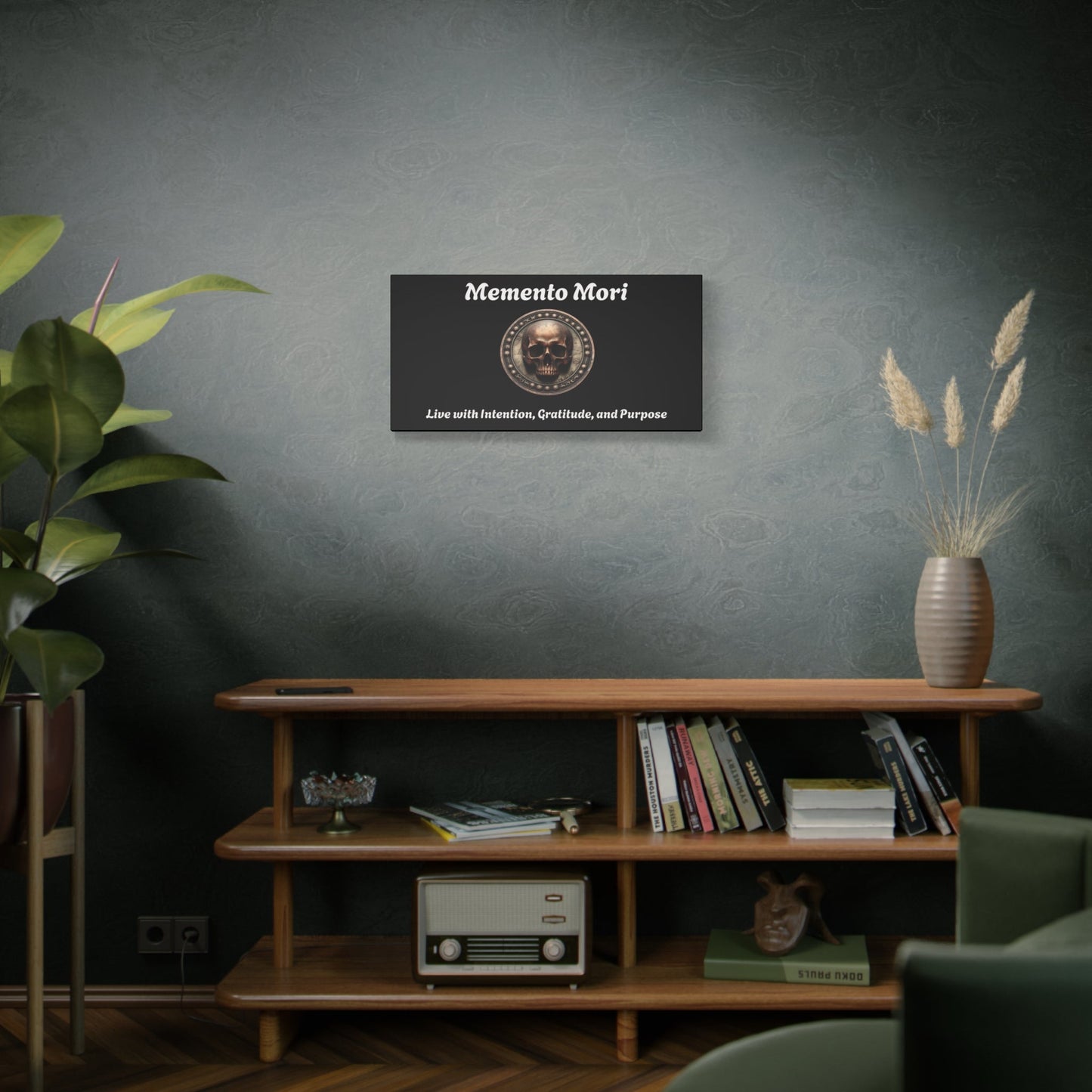 "Memento Mori" Matte Canvas - Inspirational Wall Art -"Live with Intention, Gratitude, and Purpose"