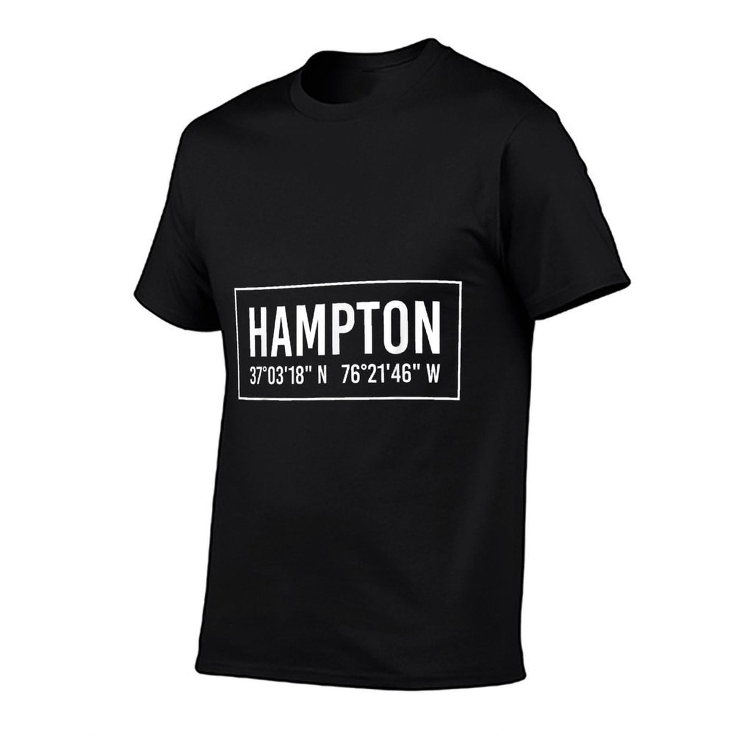 HAMPTON VA VIRGINIA Funny City Coordinates Home Roots Gift  Heathered Texture T-Shirt