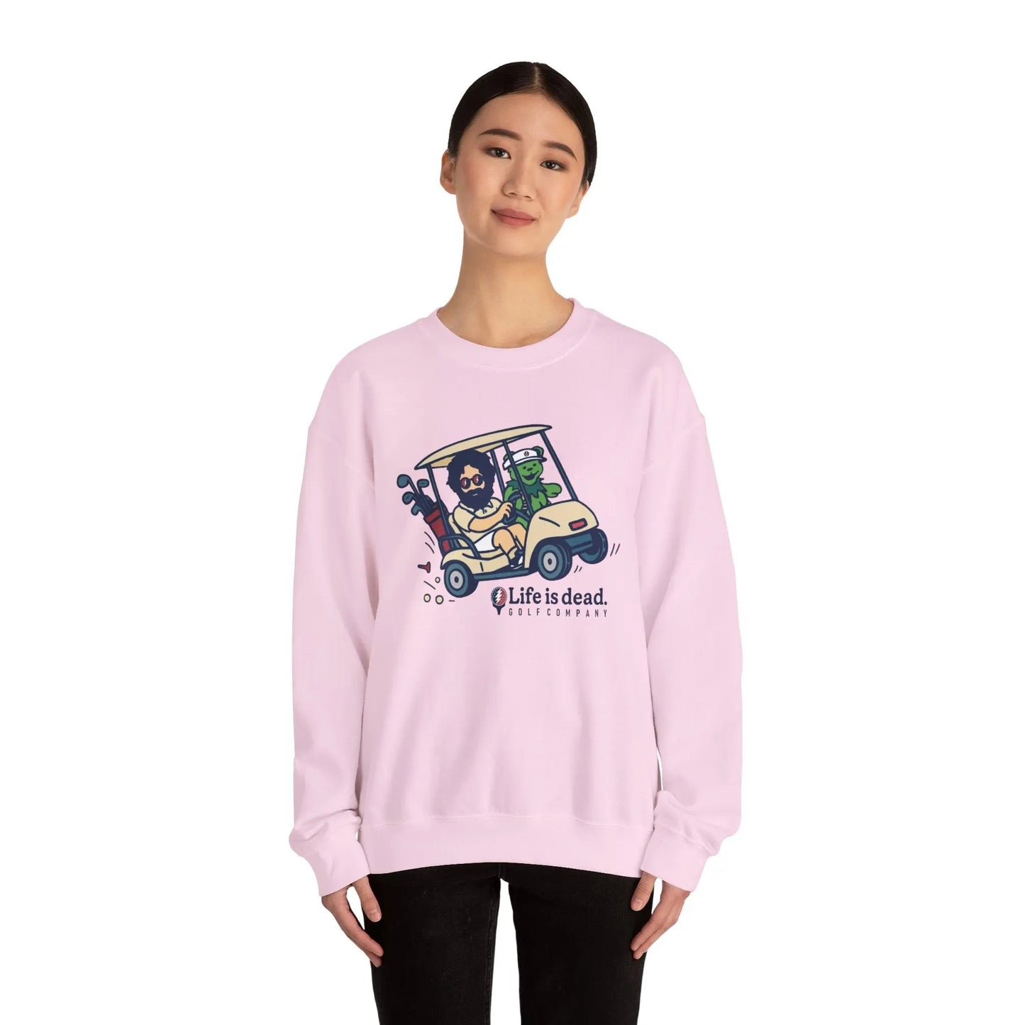 Joy Ridin' Jerry and The Bear | Life is dead.® Crewneck | Grateful Dead