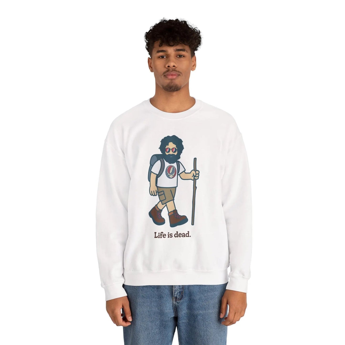 Hikin' Jerry | Life is dead.® Crewneck | Grateful Dead