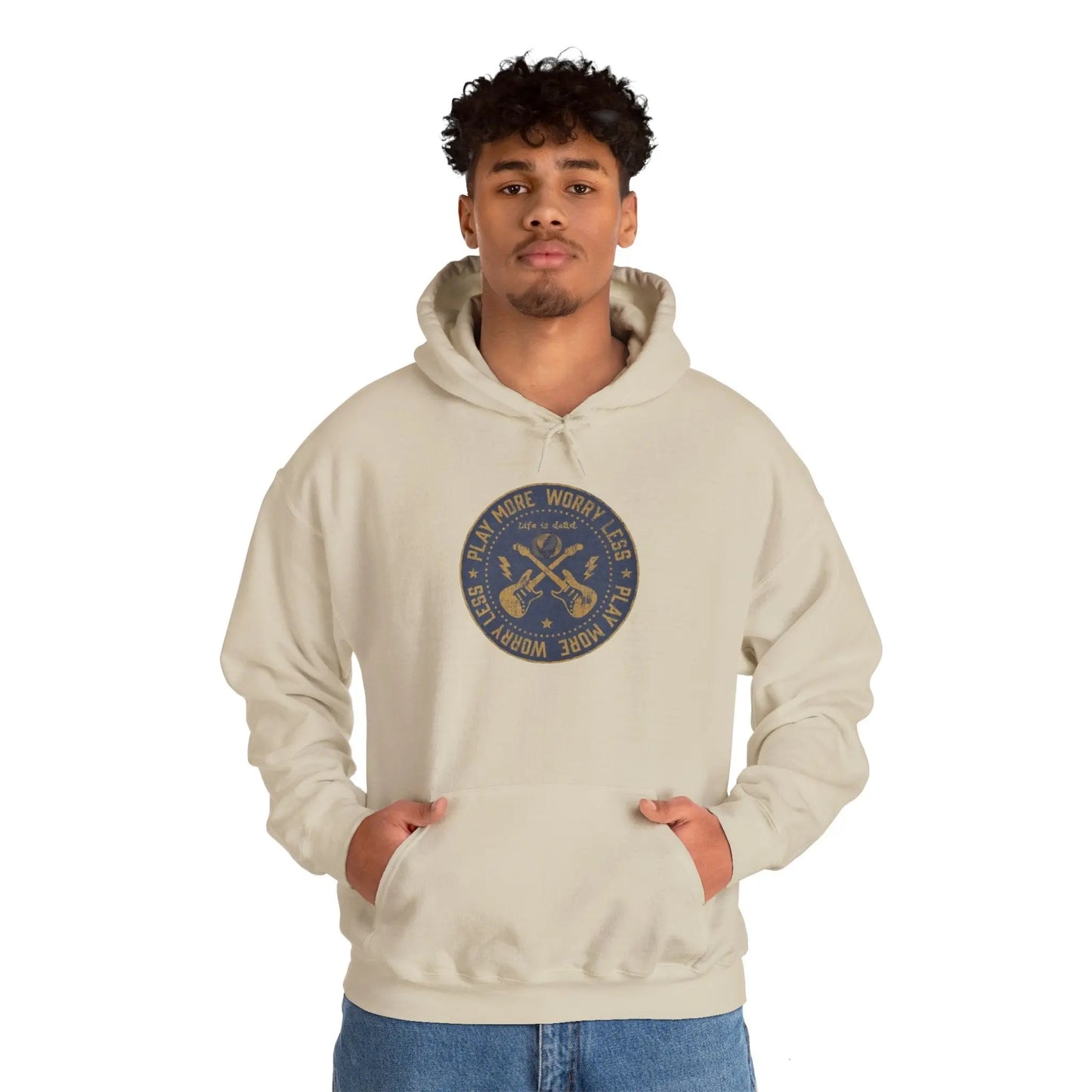 Life is dead.® Play More, Worry Less Hoodie