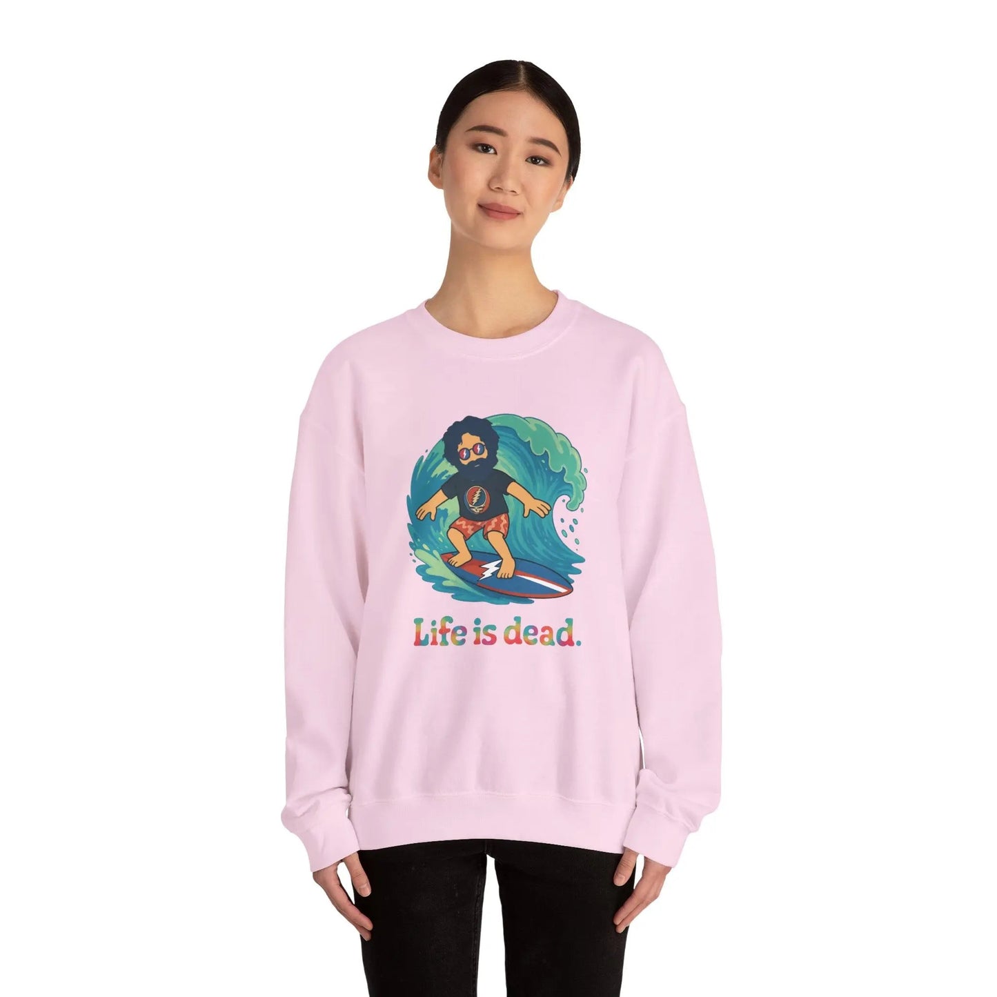 Surfing Jerry Life is dead.® Crewneck | Grateful Dead