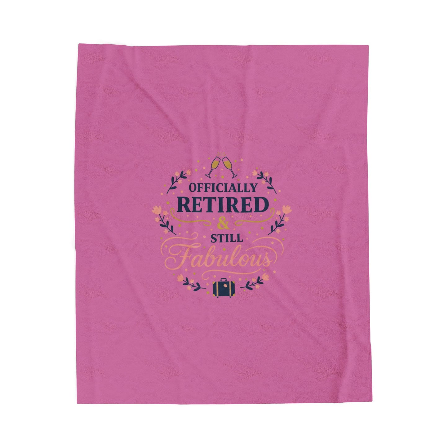 Officially Retired & Still Fabulous Velveteen Blanket | retirement gifts for women, personalized retirement gifts