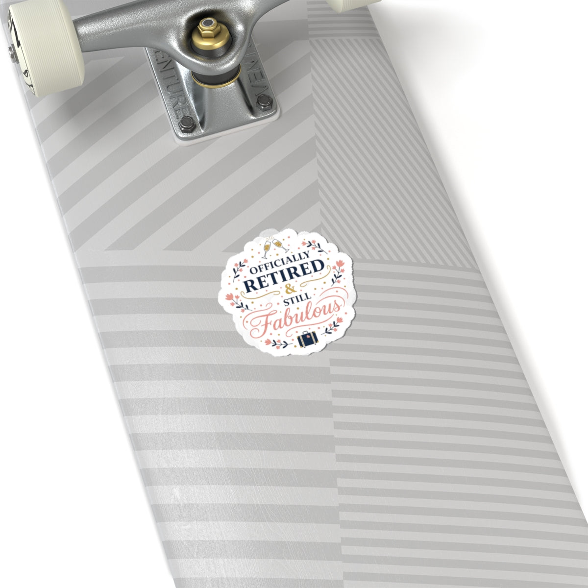Officially Retired & Still Fabulous Kiss-Cut Stickers, retirement gifts, personalized keepsakes
