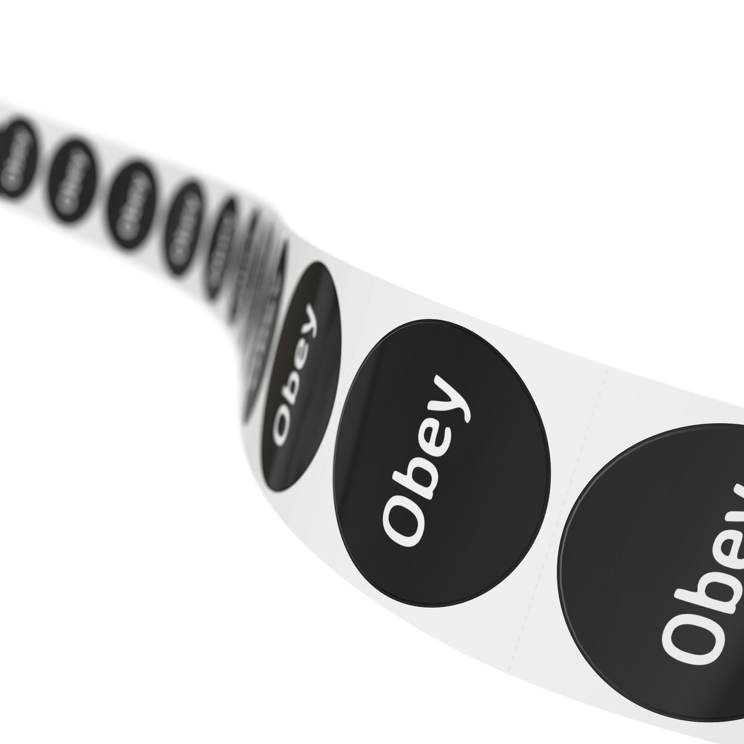 Round Sticker Label Rolls - Obey